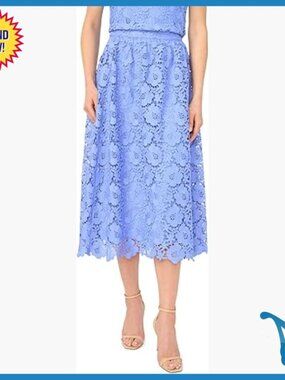 Lace A-Line Midi Skirt for Work, Day to Night
